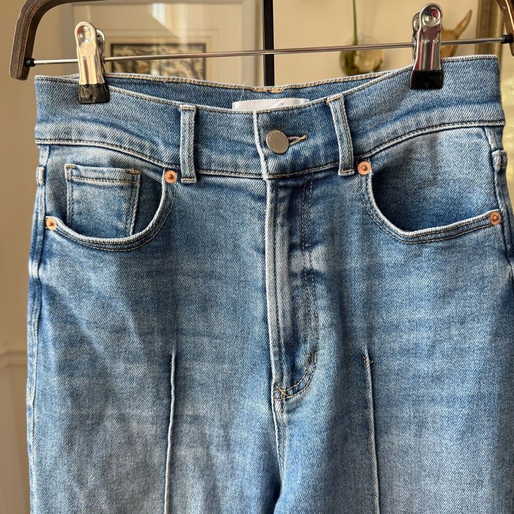 Dear John Holly Super High Rise Cuffed Straight Jeans Justice $228 27 - Picture 3 of 8